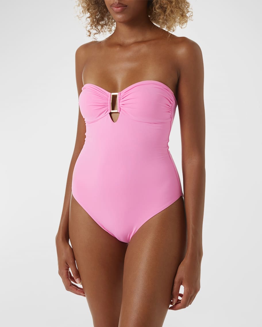 Melissa Odabash Como Bandeau One Piece Swimsuit Neiman Marcus 4428