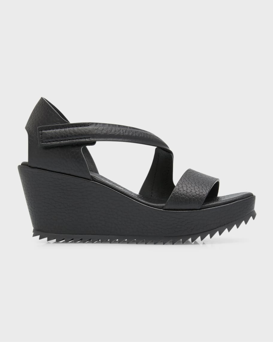 Pedro Garcia Fineta Leather Wedge Platform Sandals | Neiman Marcus