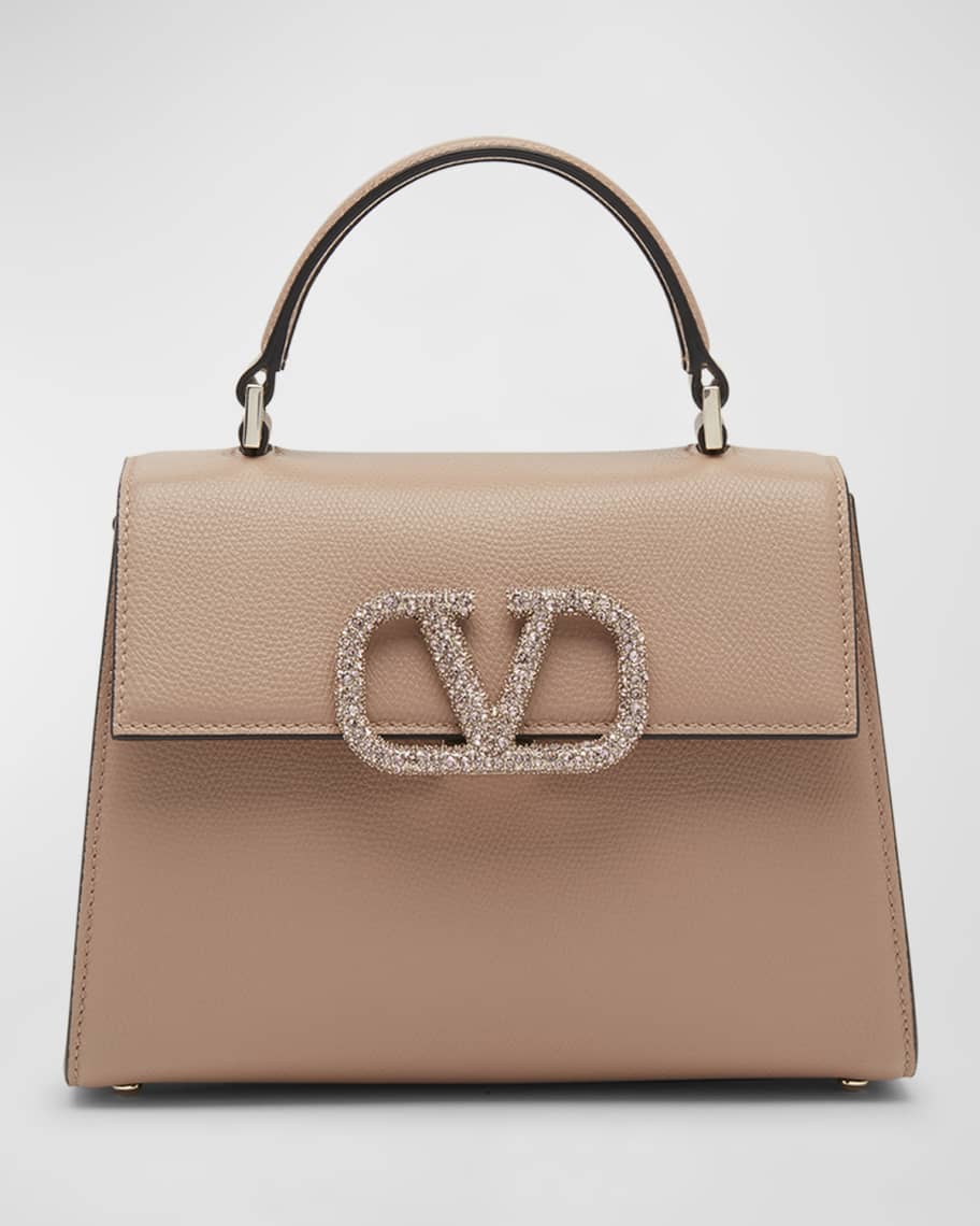 Valentino Garavani Neutral VSLING Mini Leather Shoulder Bag - ShopStyle