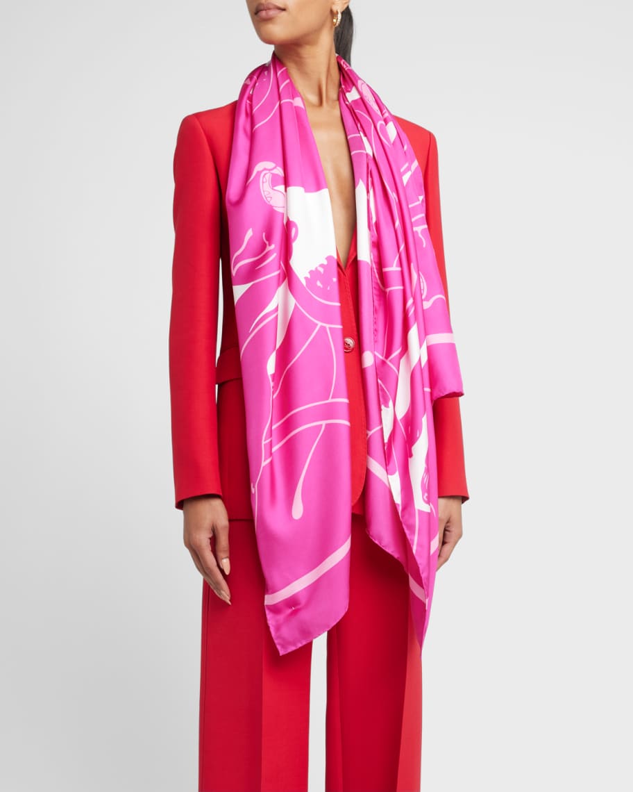 Image 1 of 3: Panther Cashmere-Wool Stole