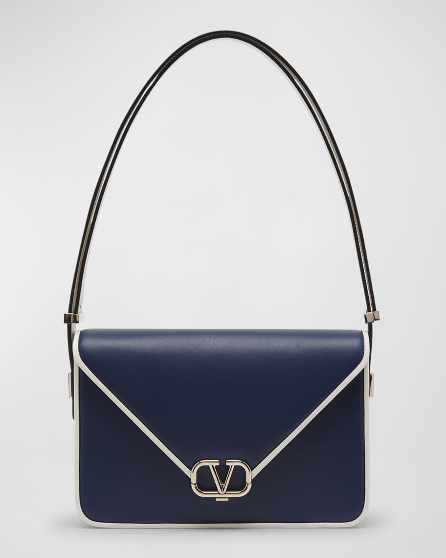 Valentino Garavani VLOGO Flap Leather Shoulder Bag | Neiman Marcus
