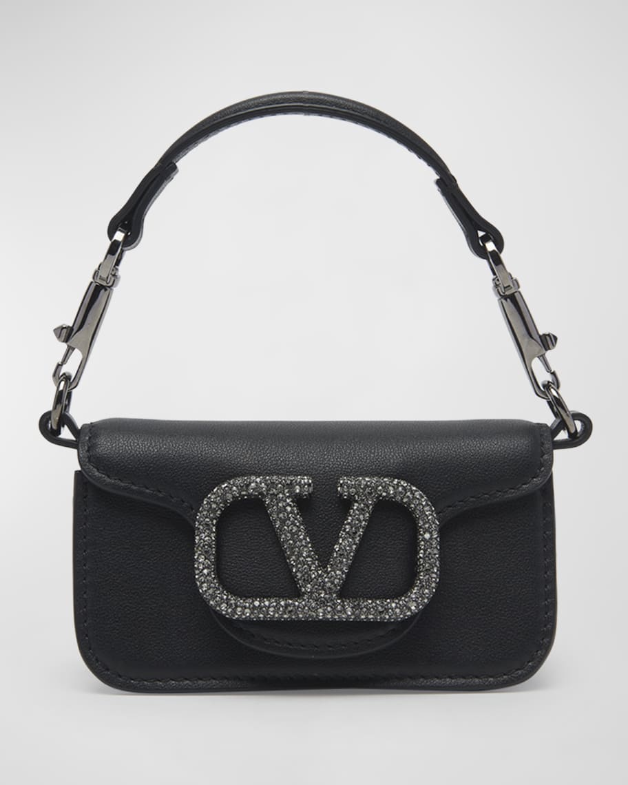 Valentino Garavani Loco Mini VLOGO Leather Top-Handle Bag | Neiman Marcus