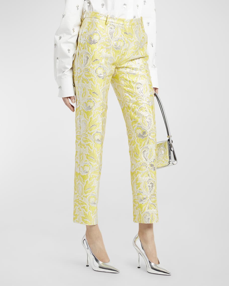 Eclat Wide-Leg Brocade Pant