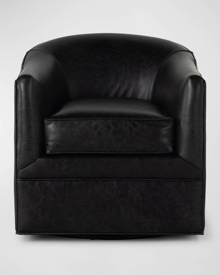 Four Hands Quinton Leather Swivel Chair Neiman Marcus