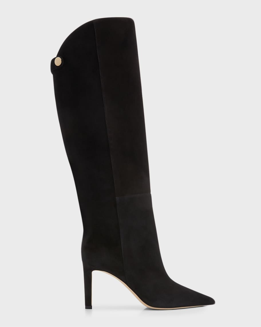 Jimmy Choo Alizze Suede Stiletto Knee Boots | Neiman Marcus