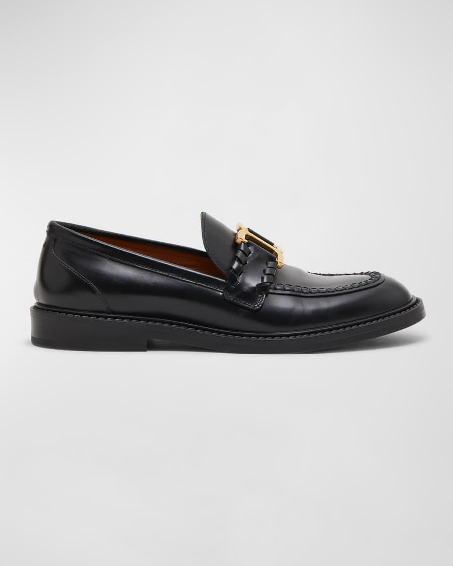 Chloe Marcie Leather Chain Loafers | Neiman Marcus