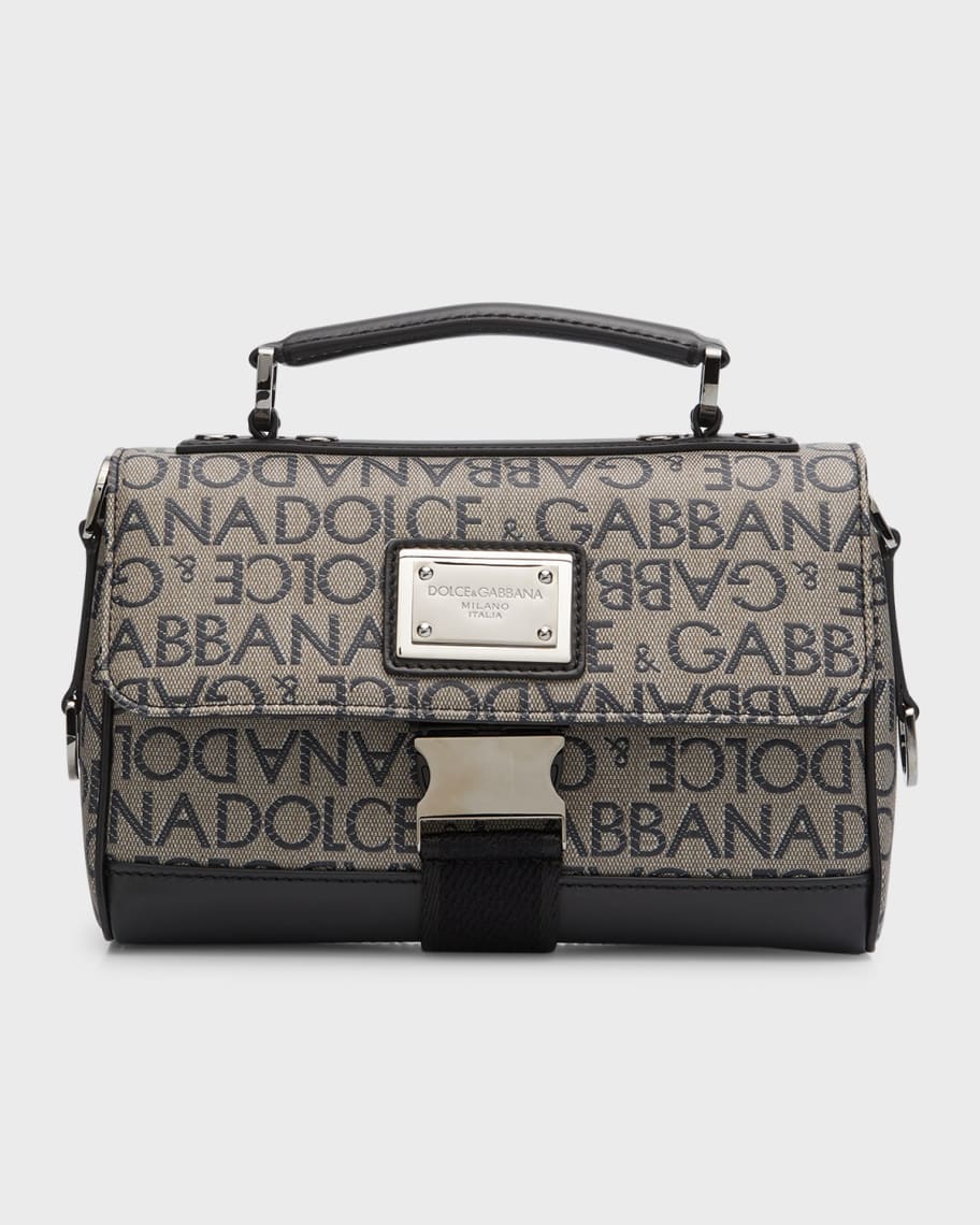 Dolce&Gabbana Men's Jacquard Logo Crossbody Bag Neiman Marcus