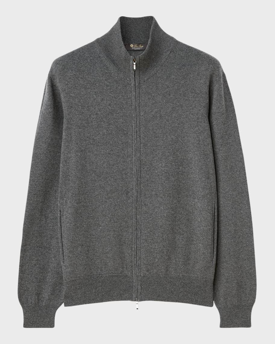 Loro Piana Men's Baby Cashmere Full-Zip Sweater | Neiman Marcus