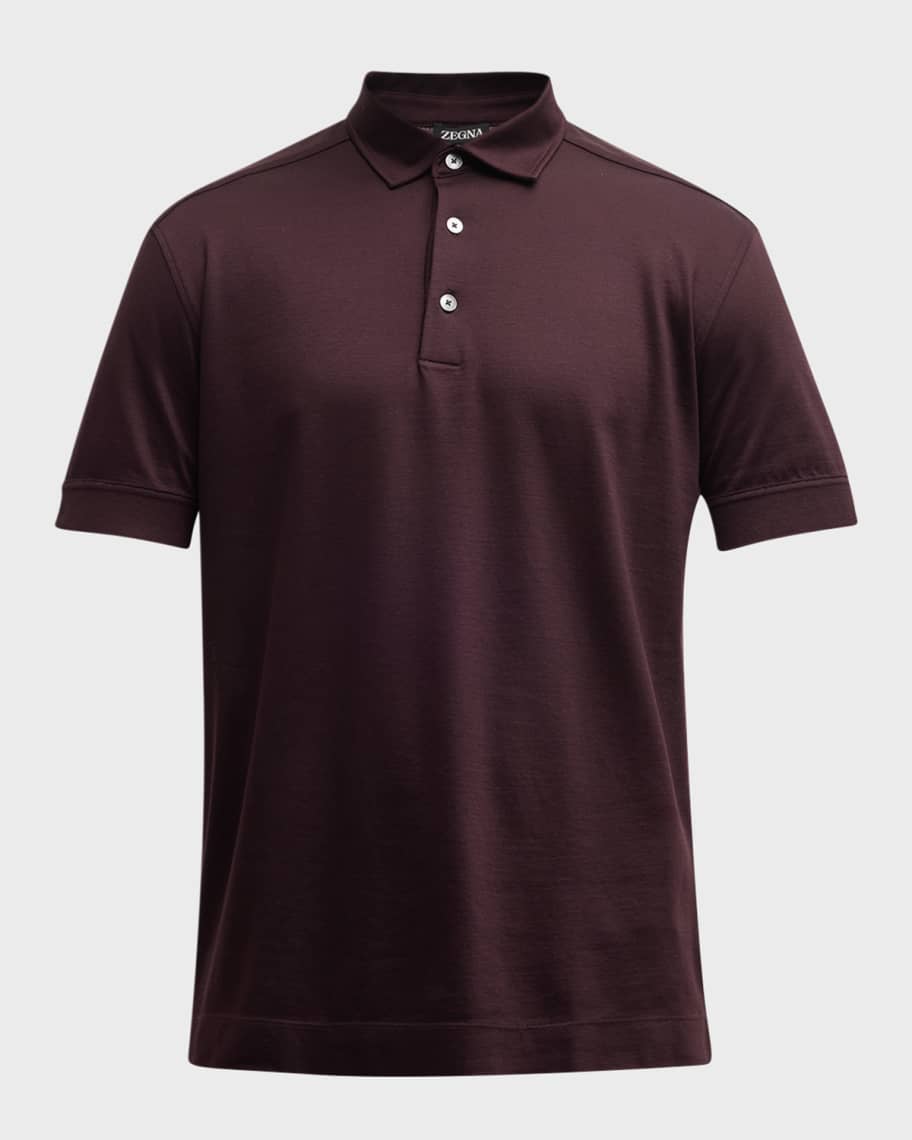 ZEGNA Men's Cotton Pique Polo Shirt