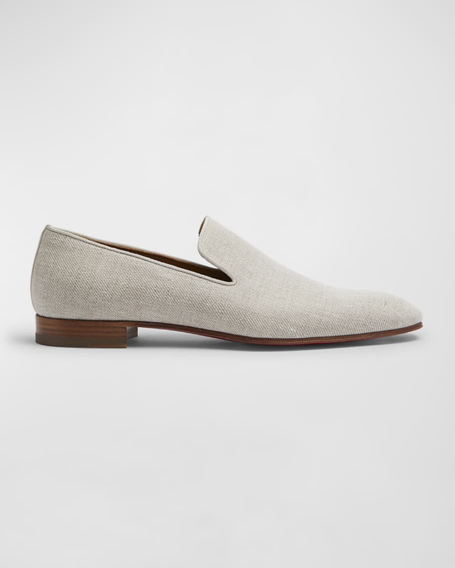 Christian Louboutin Men's Dandelion Linen Loafers | Neiman Marcus