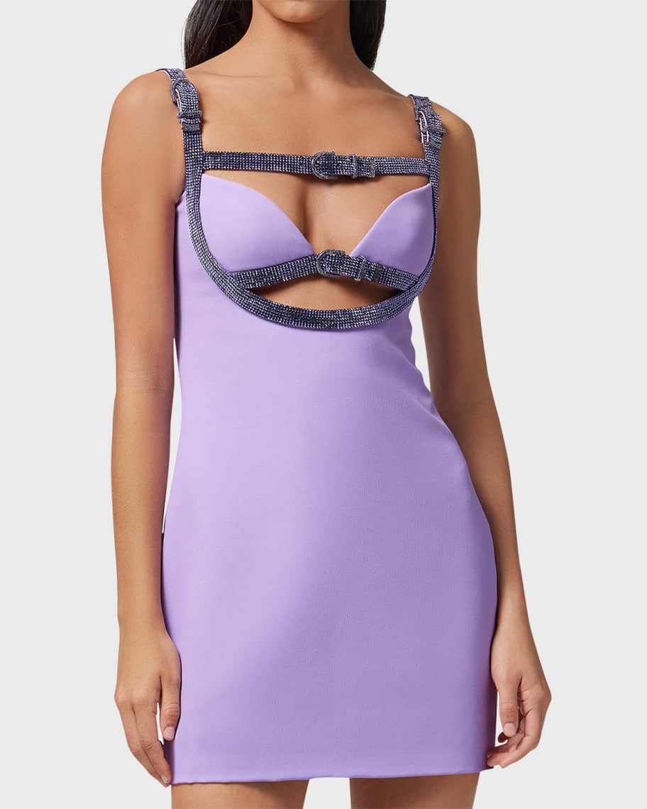 knee length dresses for ladies Mini Dress - Lace Up Back Dress - Jacquard Mini Dress