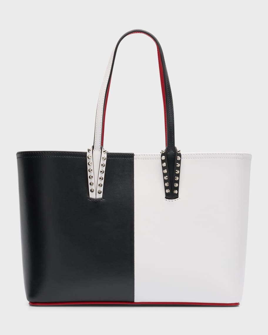 Christian Louboutin Cabata Small Tote in Bicolor Leather | Neiman Marcus