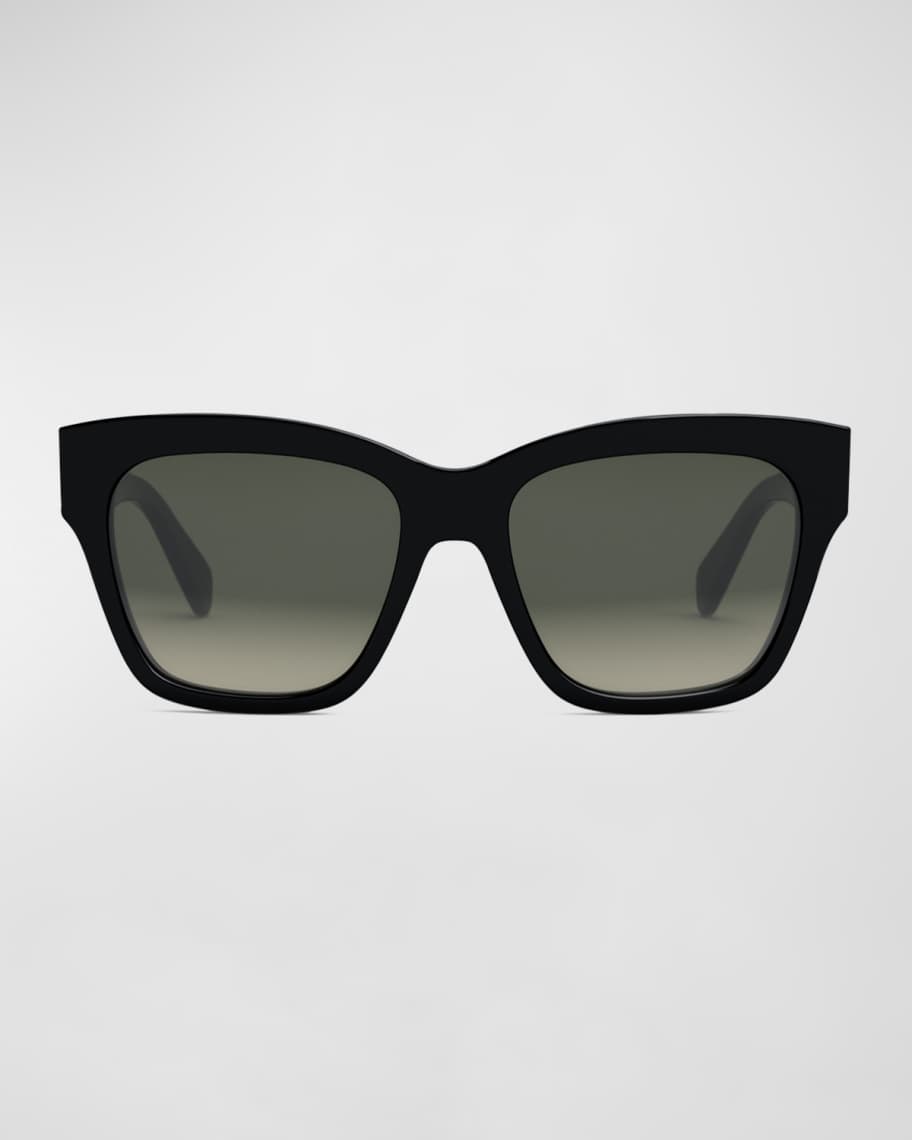 サングラス (W) Celine Triomphe 04 Sunglasses in Acetate Black TRIOMPHE 04 SUNGLASSES IN ACETATE - BLACK | CELINE