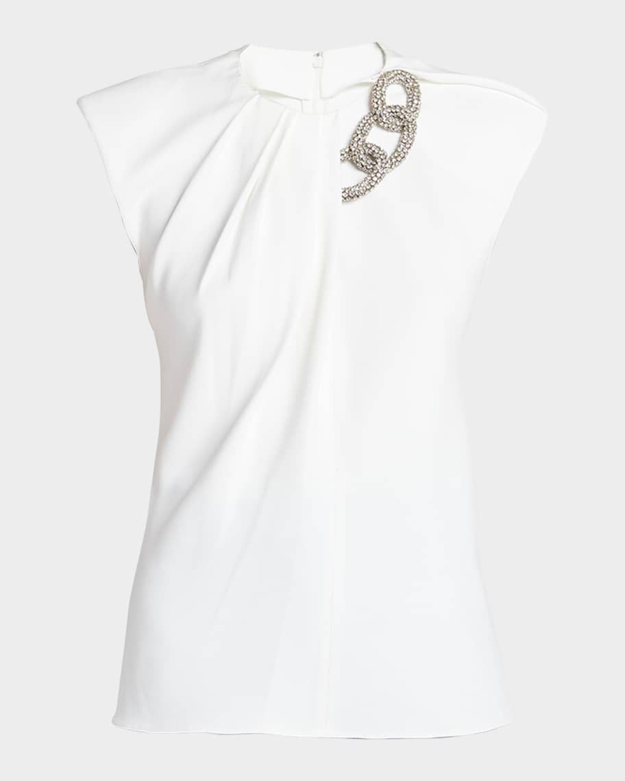 Stella McCartney Falabella Chain Crystal Top | Neiman Marcus