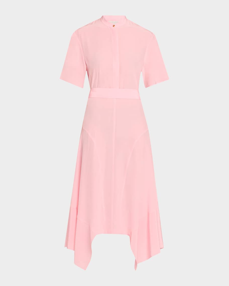 ホット セールの通販 Silk McCartney Stella Crepe Tie with Dress Midi Chine De ワンピース