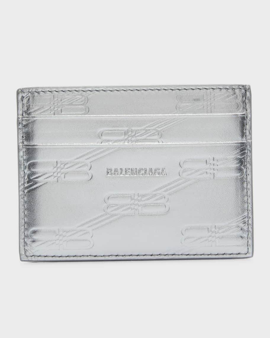 Balenciaga Men's Embossed Monogram Card Case In Box | Neiman