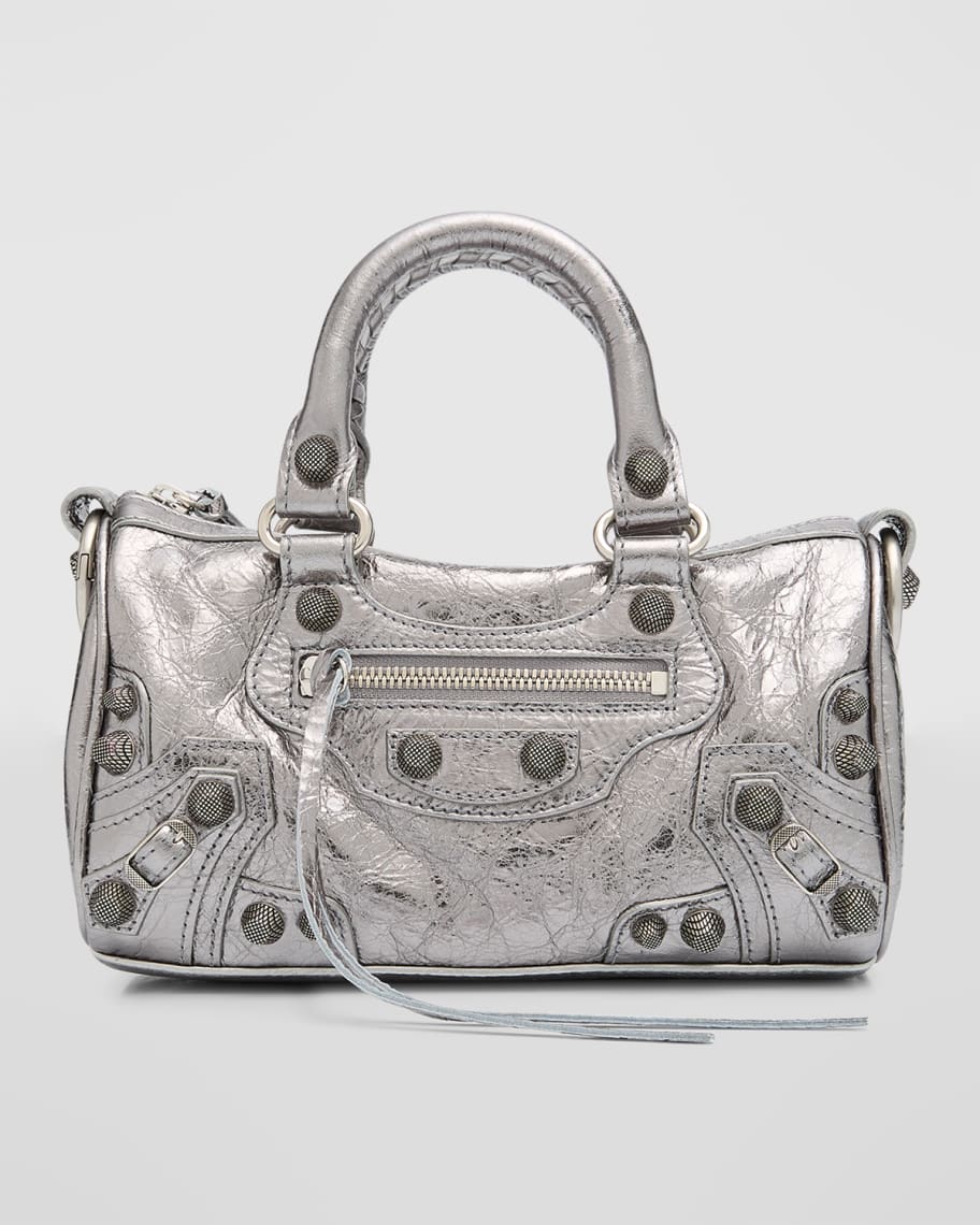 Balenciaga Le Cagole Mini Duffle Bag Metallized | Neiman Marcus