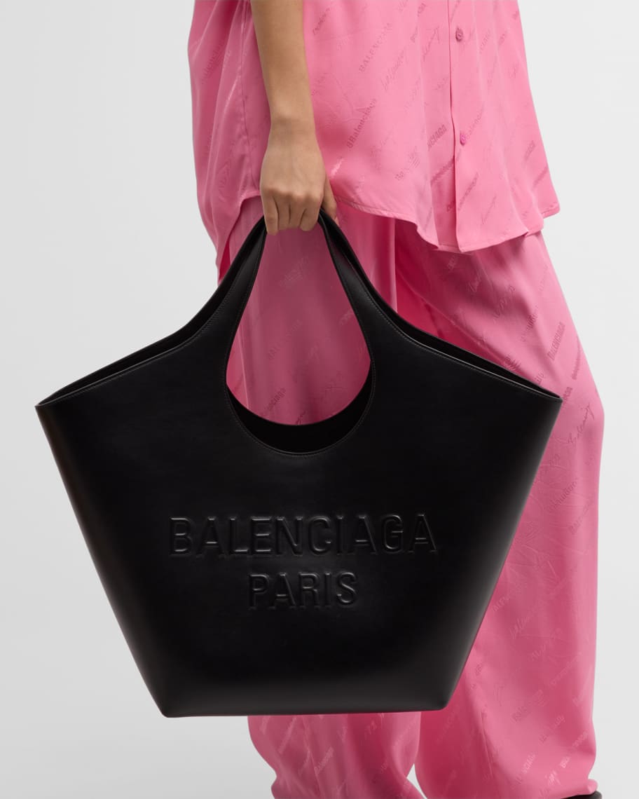 Image 3 of 6: Mary-Kate Medium Logo Napa Leather Tote Bag