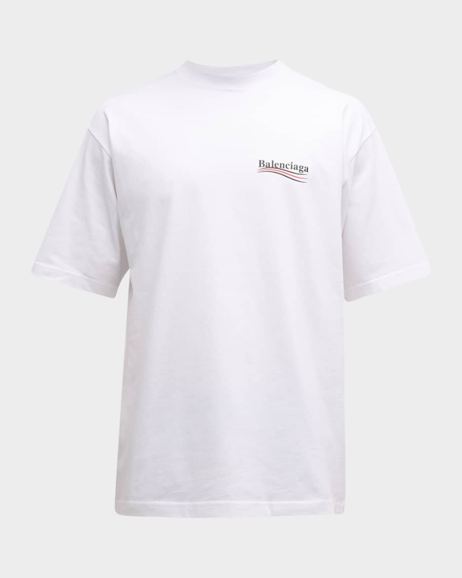 トップス BALENCIAGA Political Campaign foodie Balenciaga Political Campaign T-shirt Cream Black - US