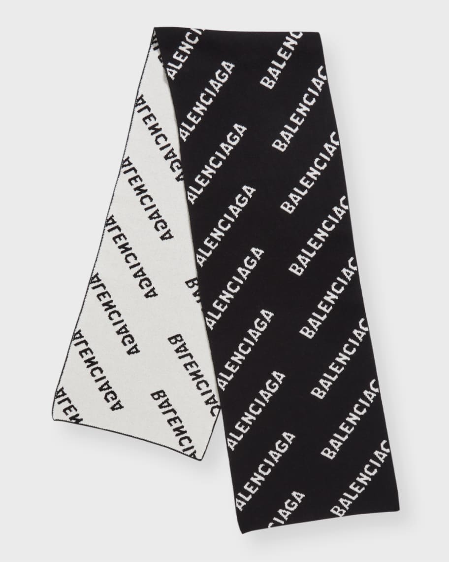 Balenciaga Allover Logo Scarf | Neiman Marcus