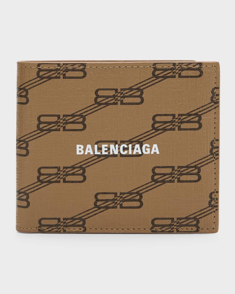 Balenciaga Men's Signature Square Folded Wallet BB Monogram