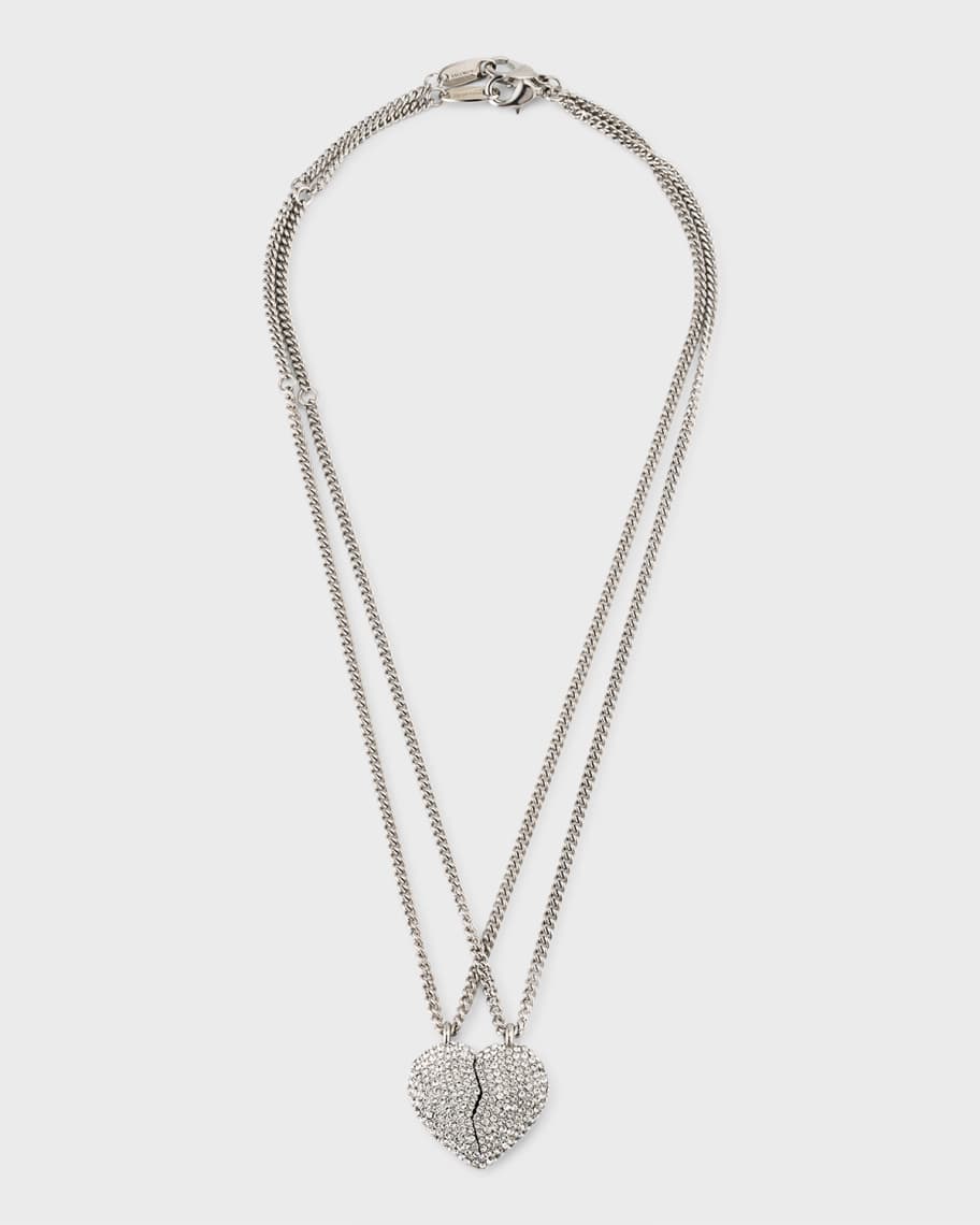 関税込【BALENCIAGA】Lovelock ネックレス Silver Balenciaga Love Lock Double Necklace in Silver | FWRD