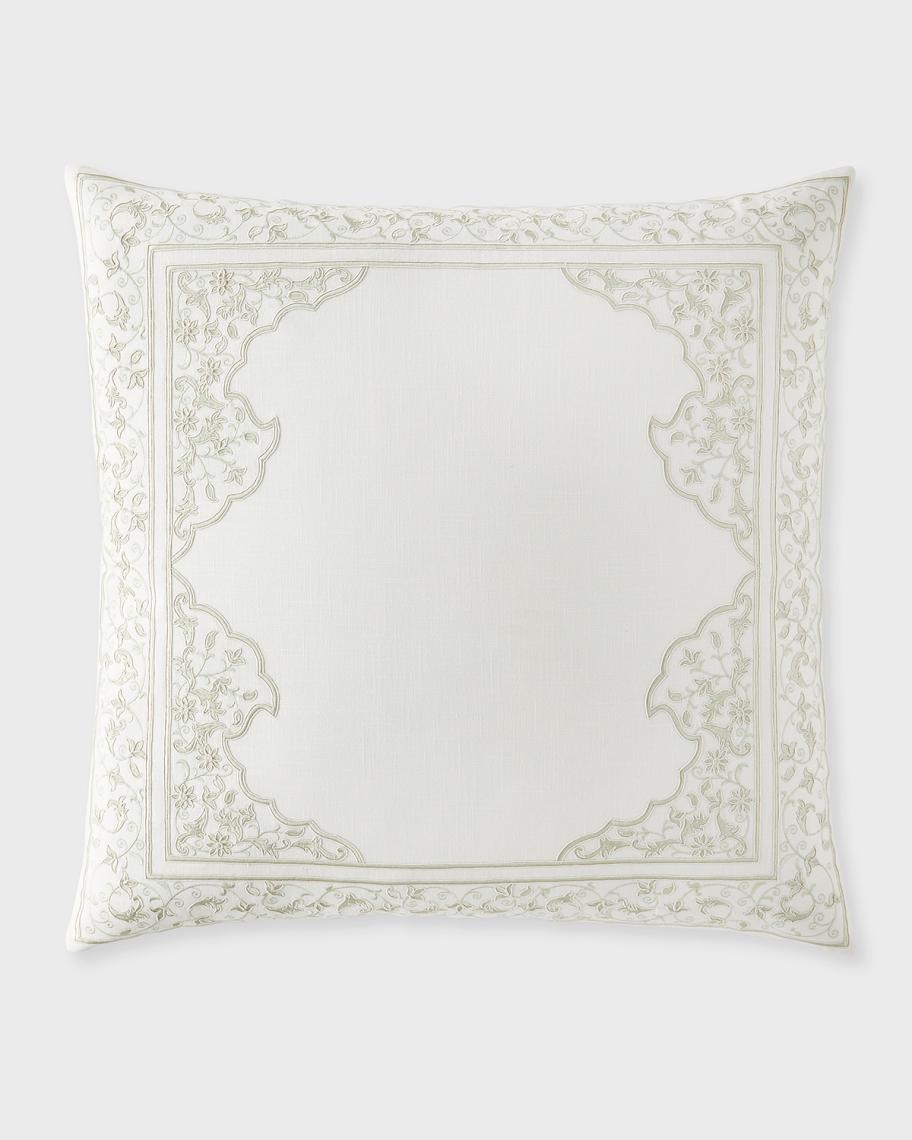 Callisto Home Glyes Euro Sham with Floral Border | Neiman Marcus
