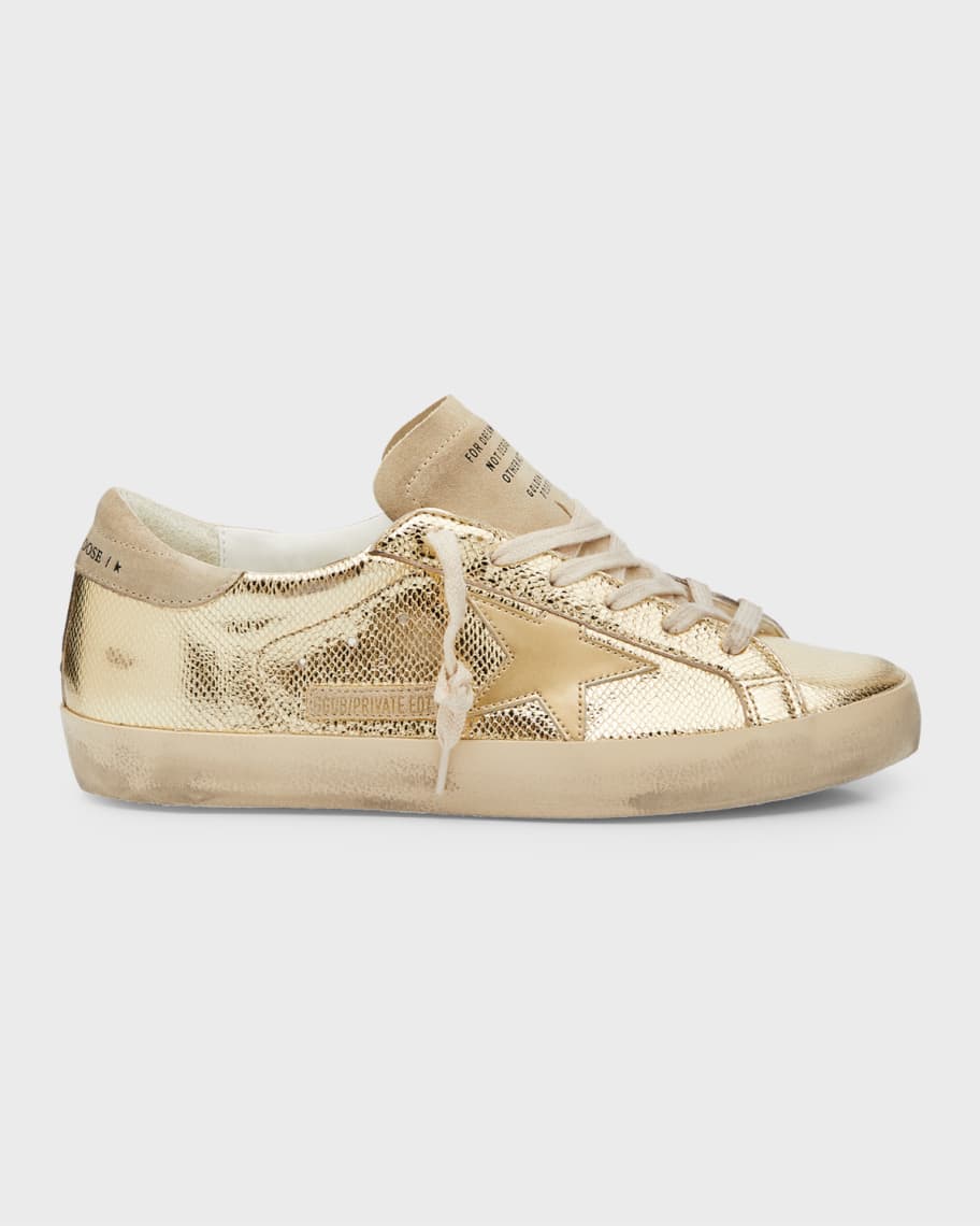Golden goose gold sneakers clearance