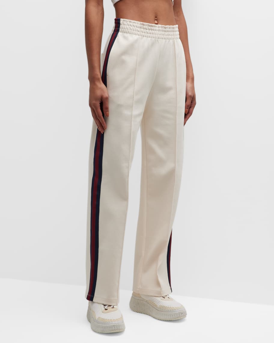 Side Stripe Denim Culottes by RED Valentino for $50