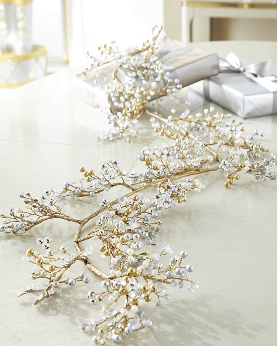 Silver christmas deals garland