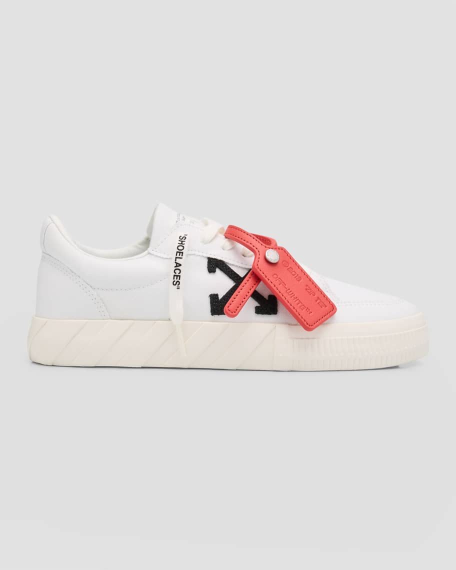 Off-White Vulcanized Canvas Low-Top Sneakers | Neiman Marcus