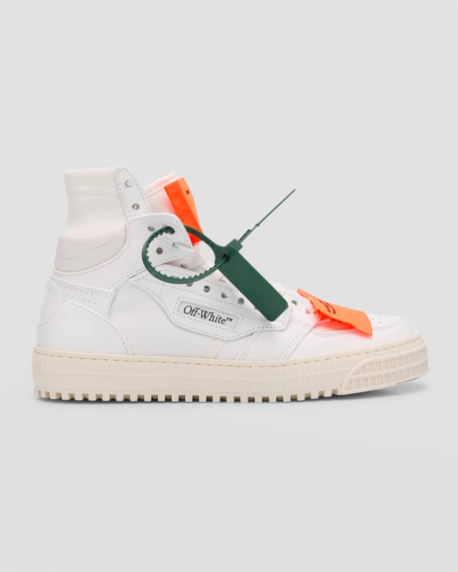 Off-White 3.0 Off Court Leather High-Top Sneakers | Neiman Marcus