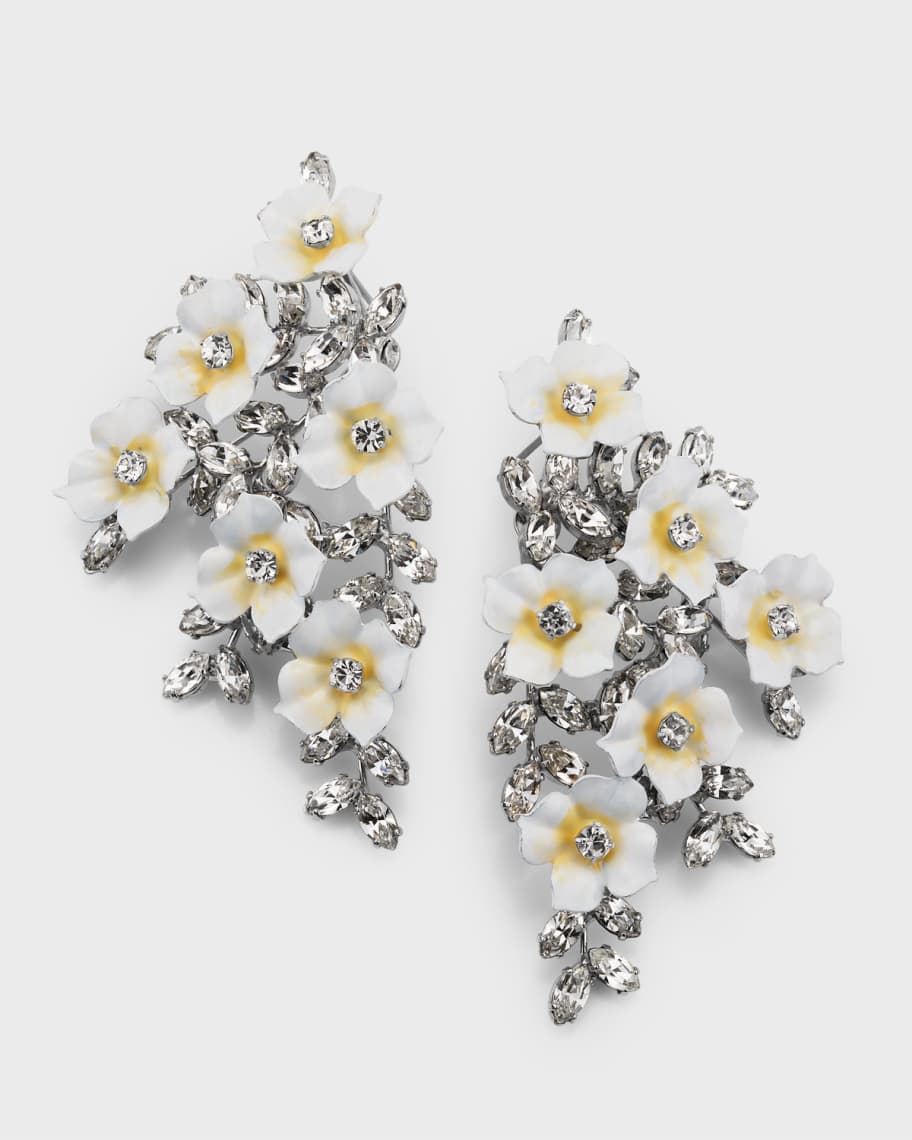 Jennifer Behr Lilibet Crystal Bouquet Earrings | Neiman Marcus
