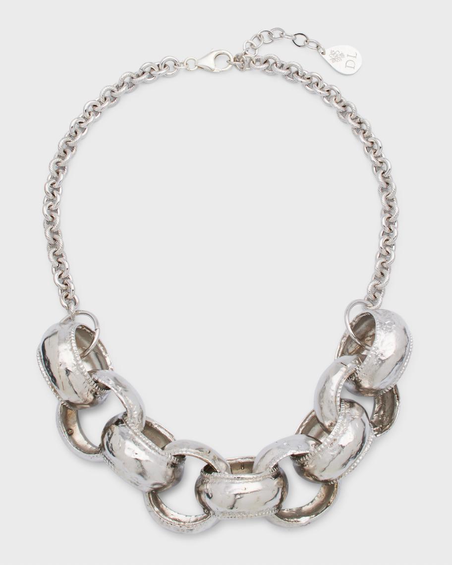 Devon Leigh Rhodium Mongolian Chain Necklace | Neiman Marcus
