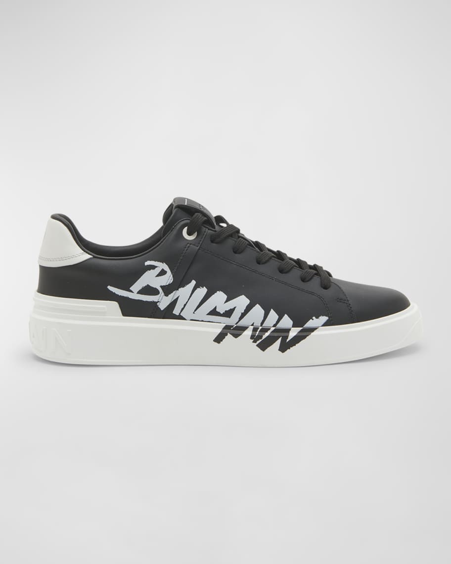 Balmain Men #39 s B Court Logo Low Top Sneakers Neiman Marcus