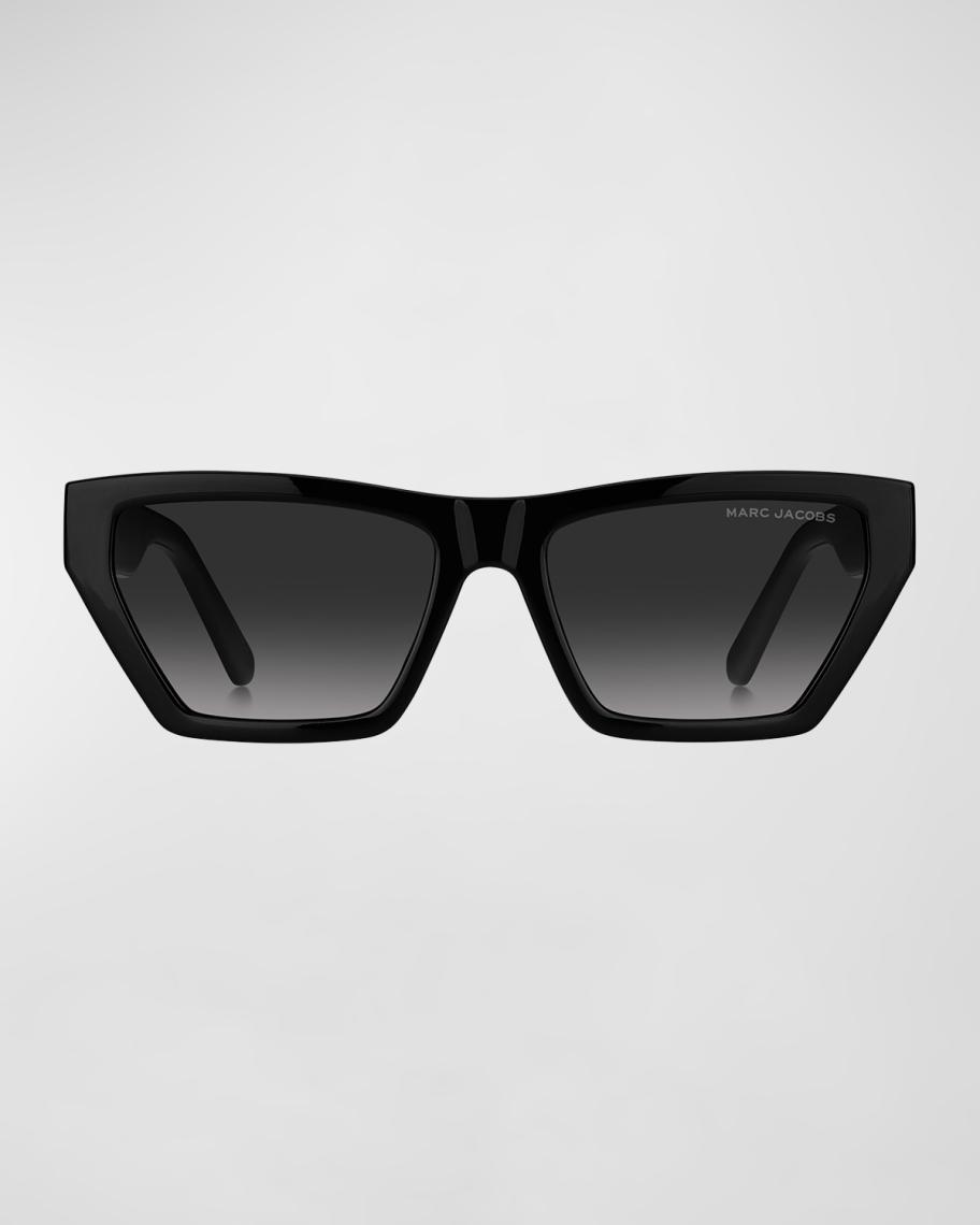 Marc Jacobs Oversized Logo Plastic Cat-Eye Sunglasses 