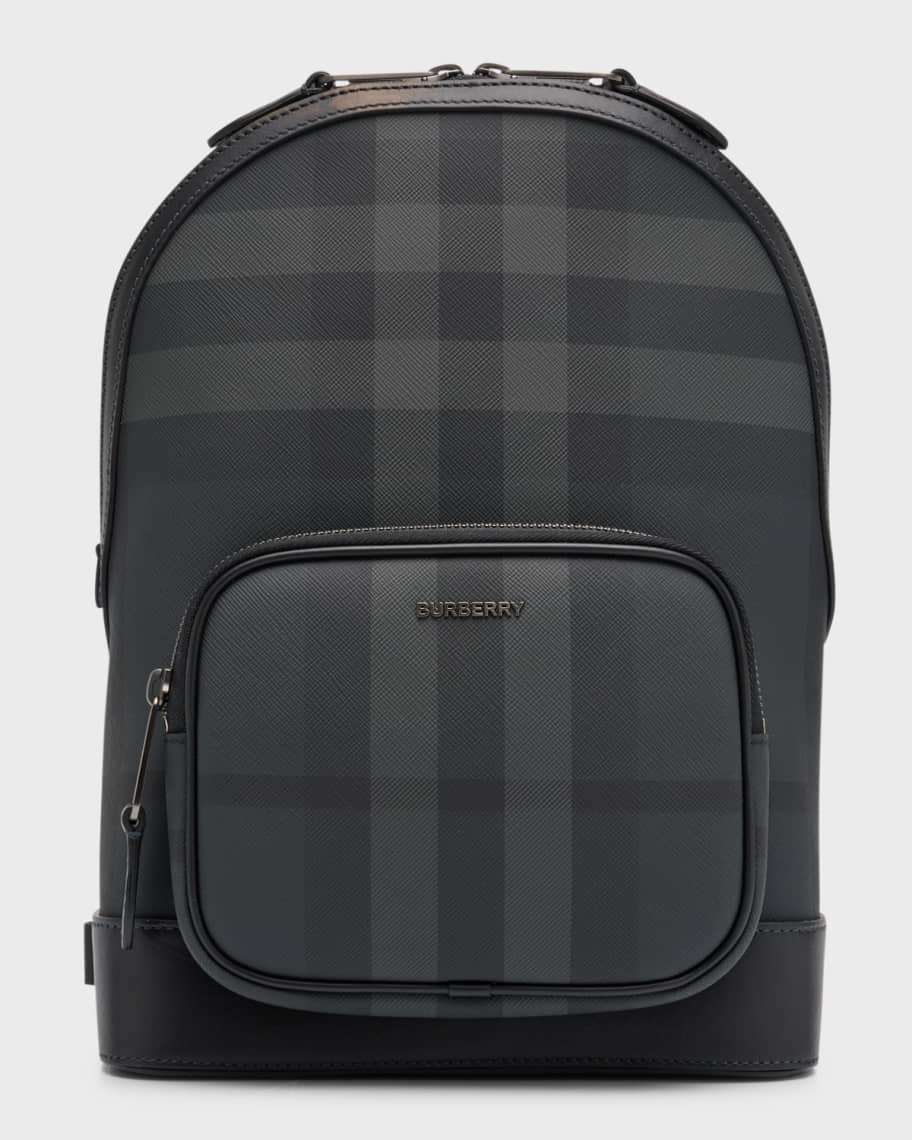 Burberry Men's Jett Check Sling Backpack | Neiman Marcus