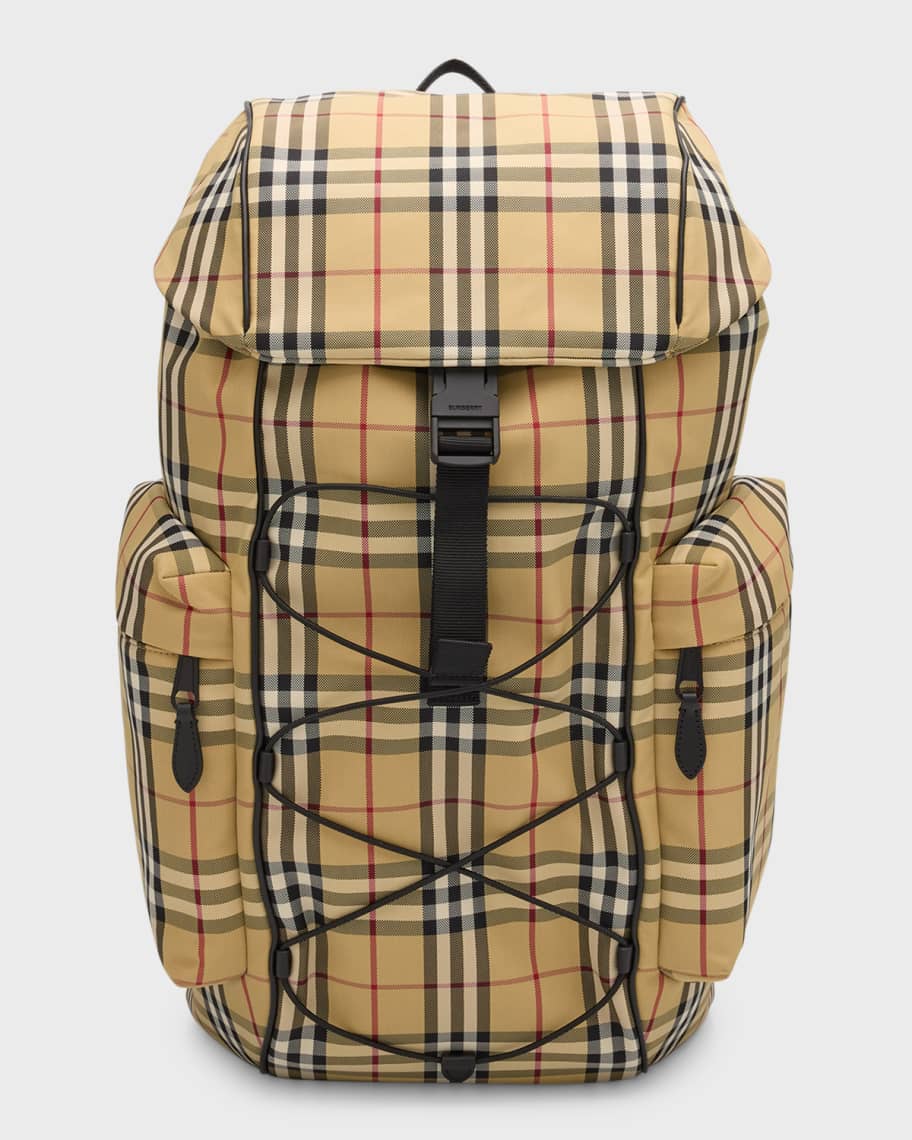 Burberry Men's Murray Check Backpack | Neiman Marcus