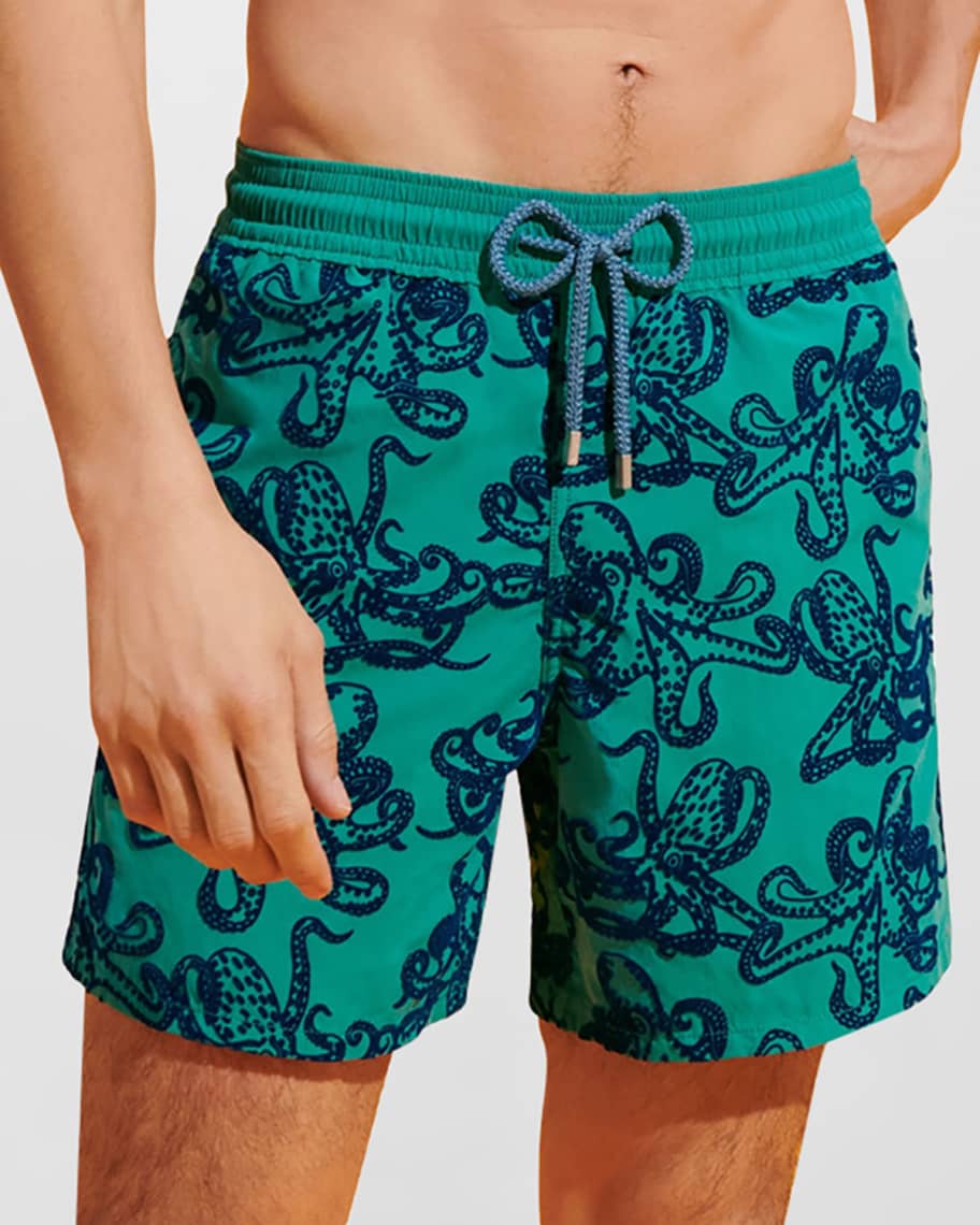 Vilebrequin Men s Octopus Flock Swim Trunks Neiman Marcus