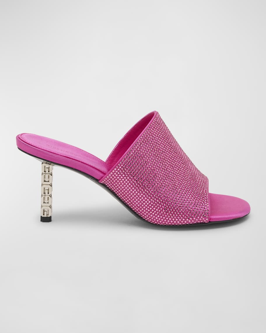 サンダル・ミュール GIVENCHY G CUBE MULES IN SATIN WITH STRASS Givenchy G Cube Mules In Satin With Strass | Saks Fifth Avenue