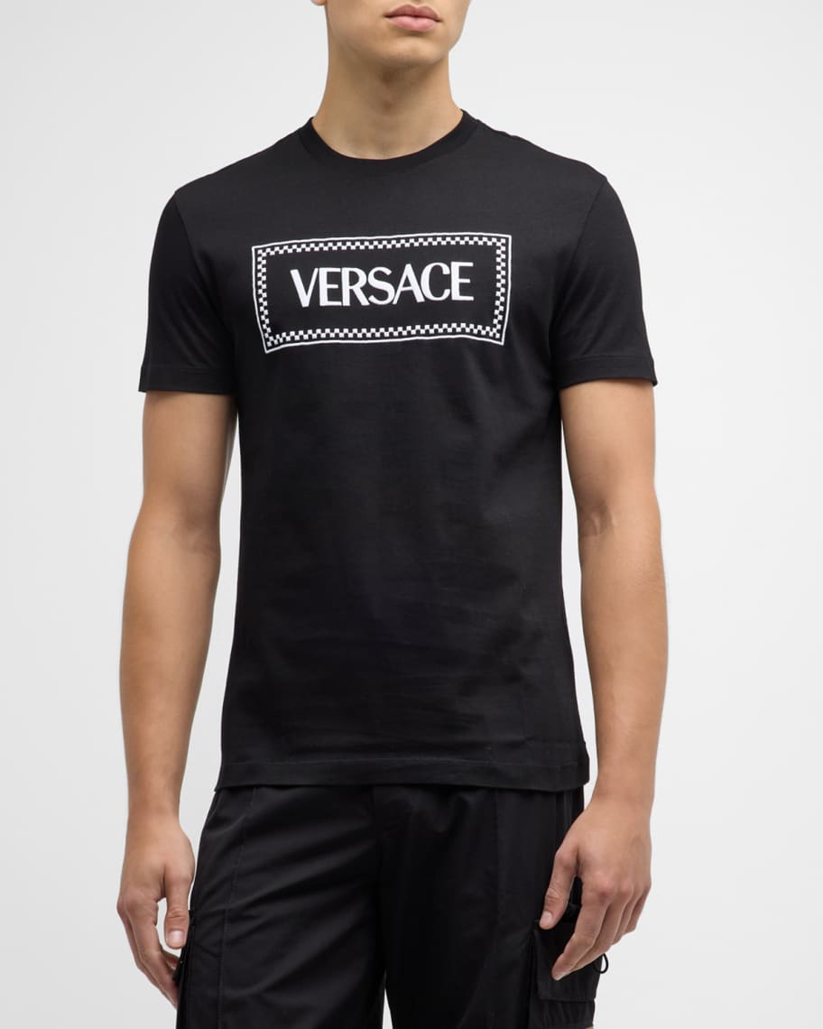 Versace Men's Tailoring Label Logo T-Shirt | Neiman Marcus