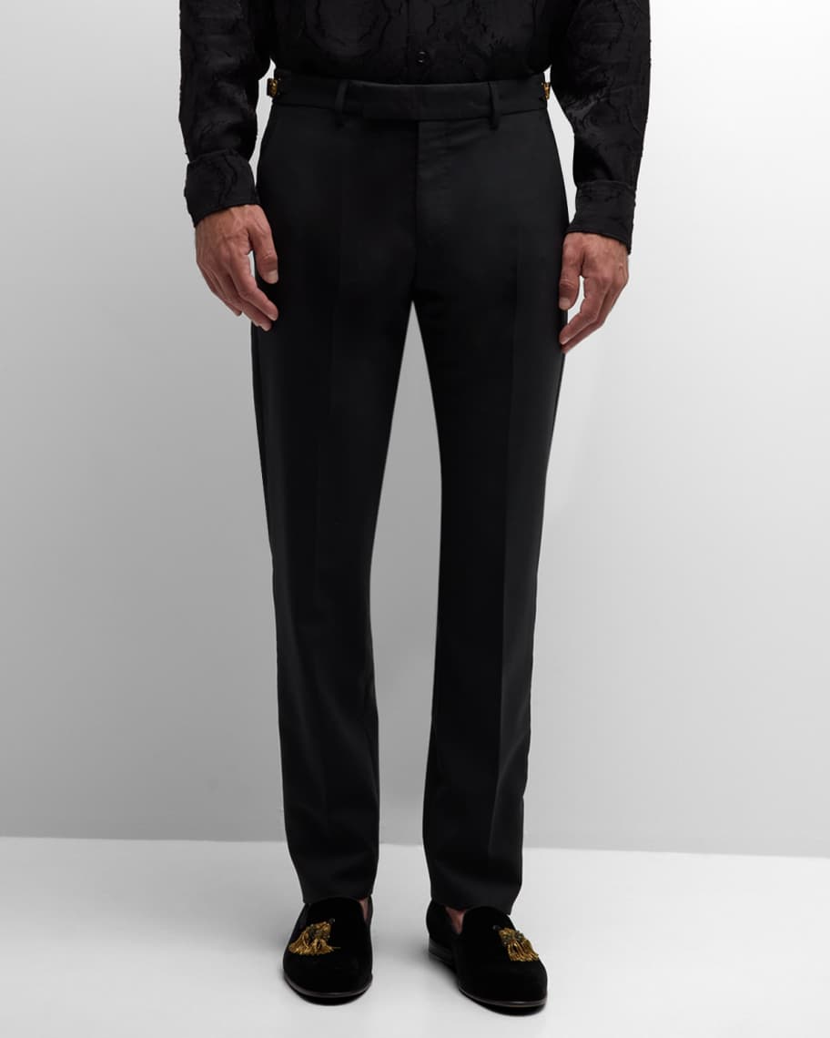 Versace Tailoring Cigarette Pants In Black