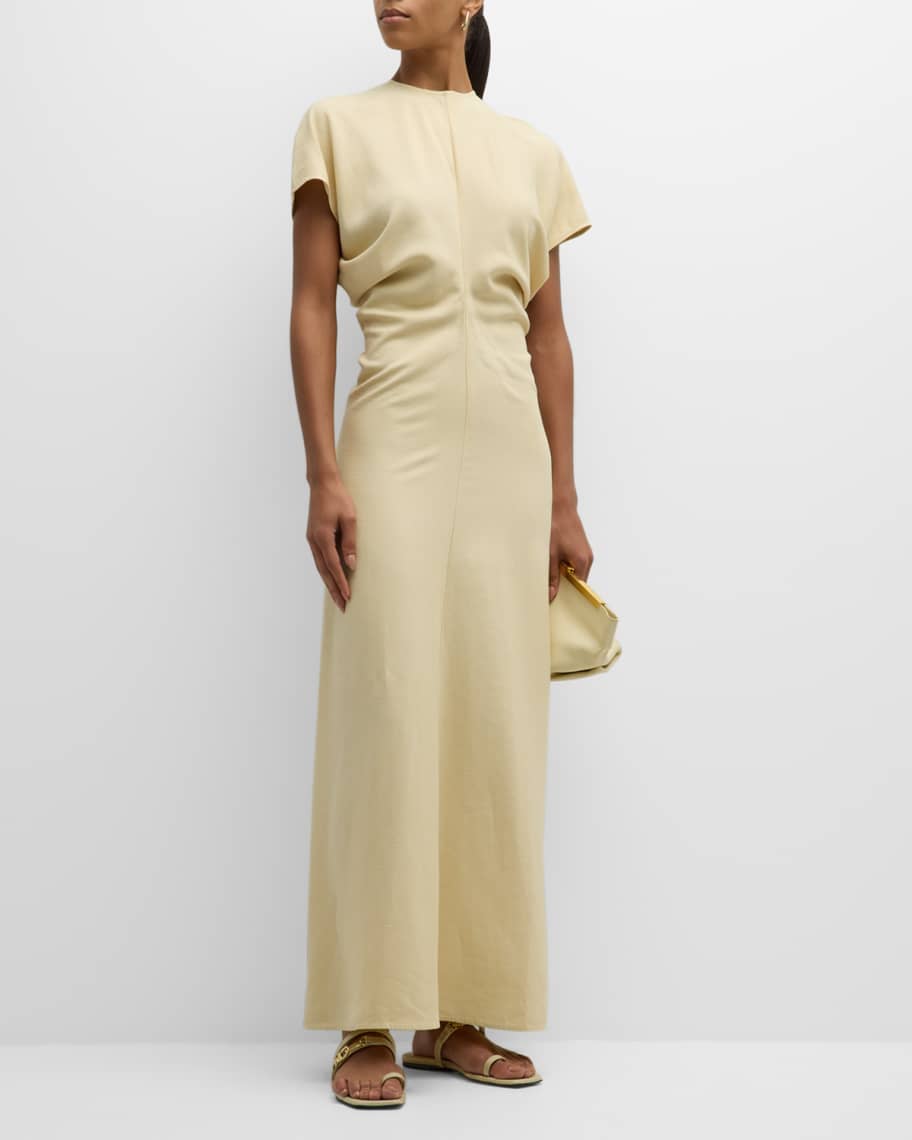 toteme slouch waist maxi dress Toteme - Slouch Waist Dress Taupe - 44