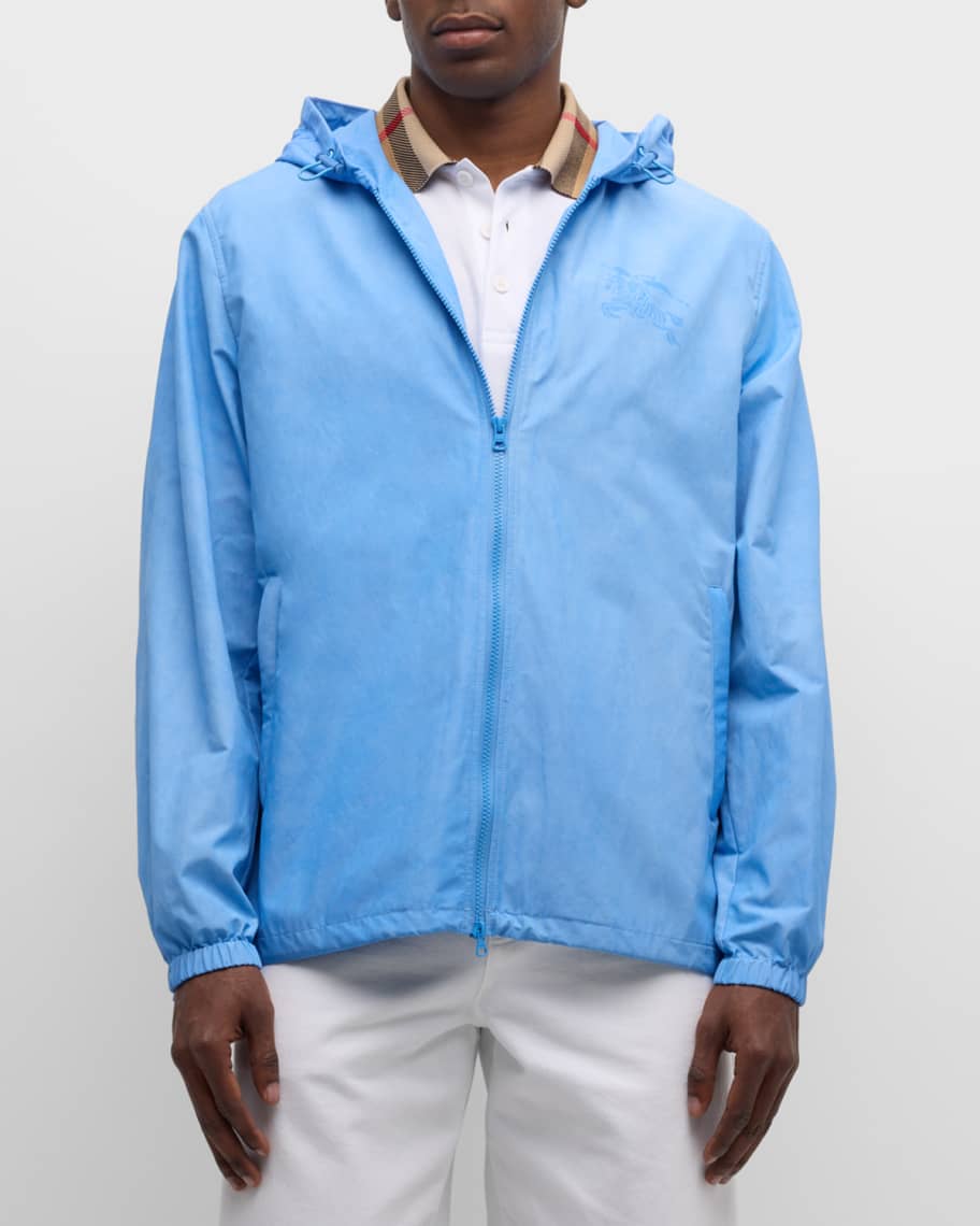 Louis Vuitton Printed Nylon Windbreaker Blue. Size 50