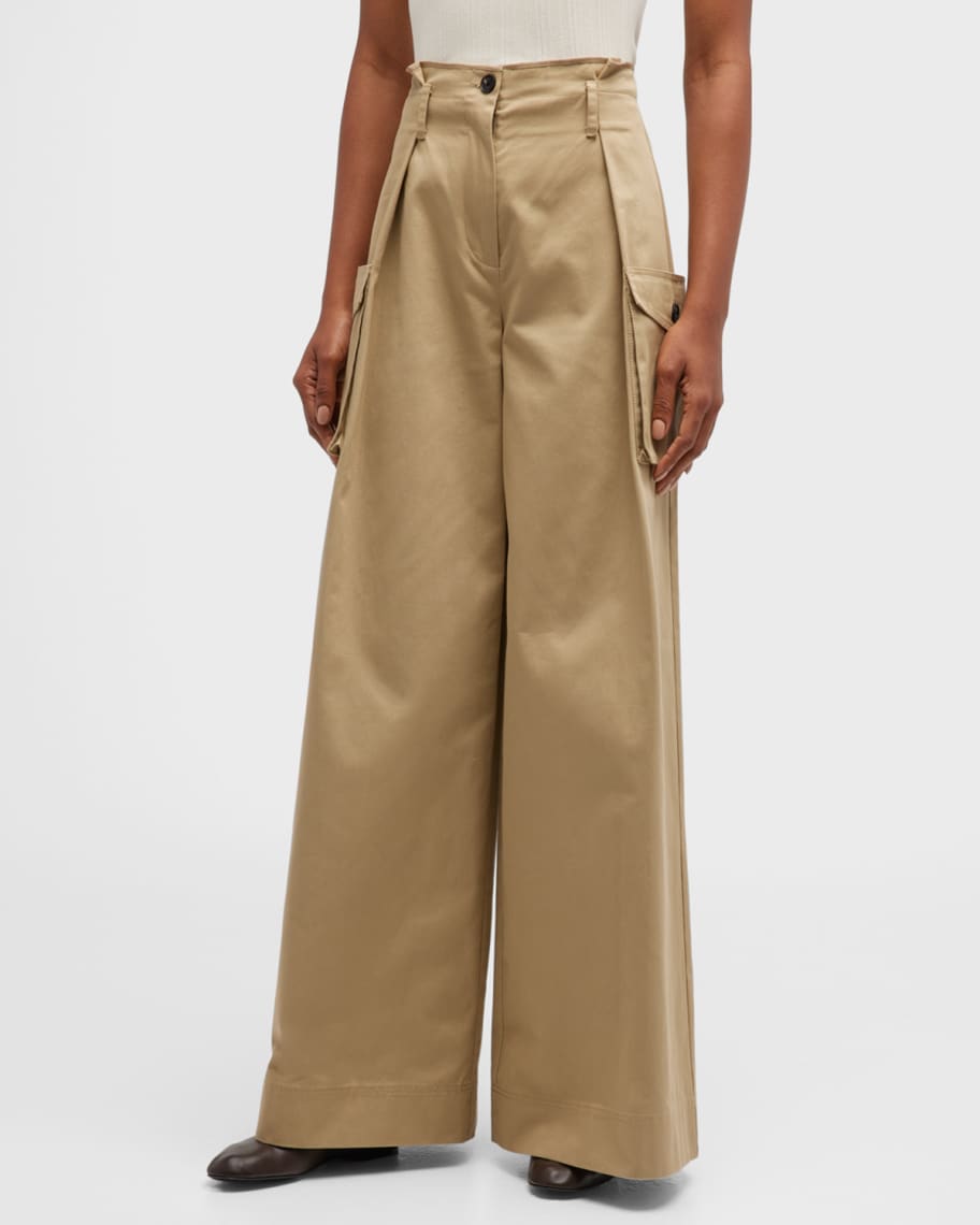 Co Wide-Leg Cargo Pants | Neiman Marcus