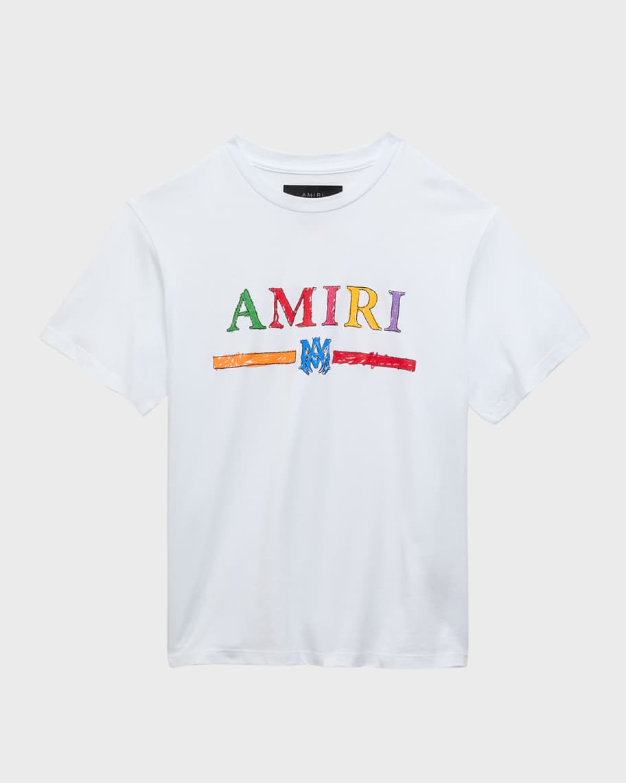 Amiri Kid's Contrast Logo T-Shirt, Size 4-12