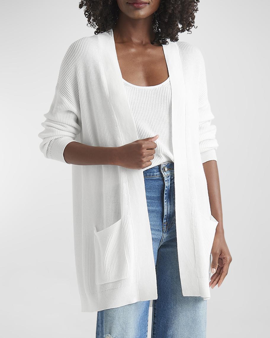 Splendid Luna Open-Front Patch-Pocket Cardigan | Neiman Marcus