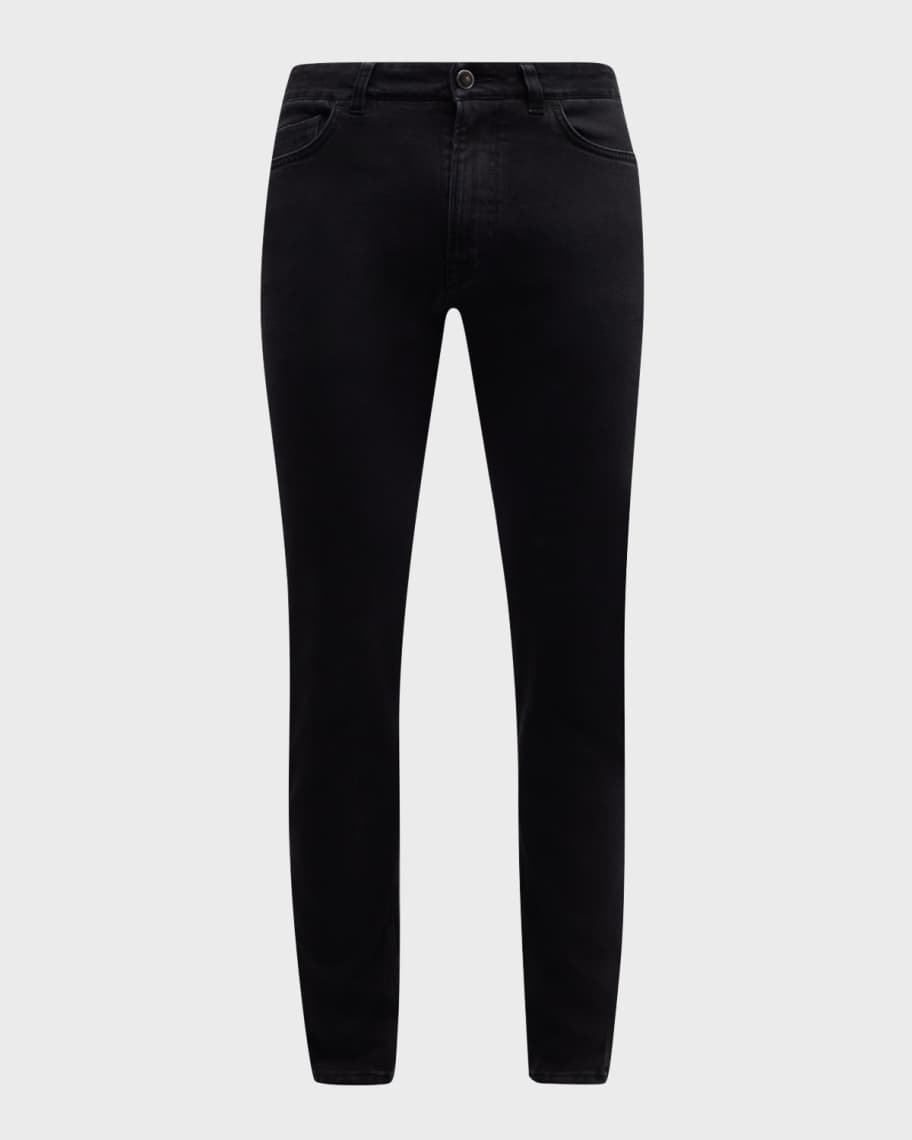 Isaia Men's Black Denim Stretch SlimFit Jeans Neiman Marcus