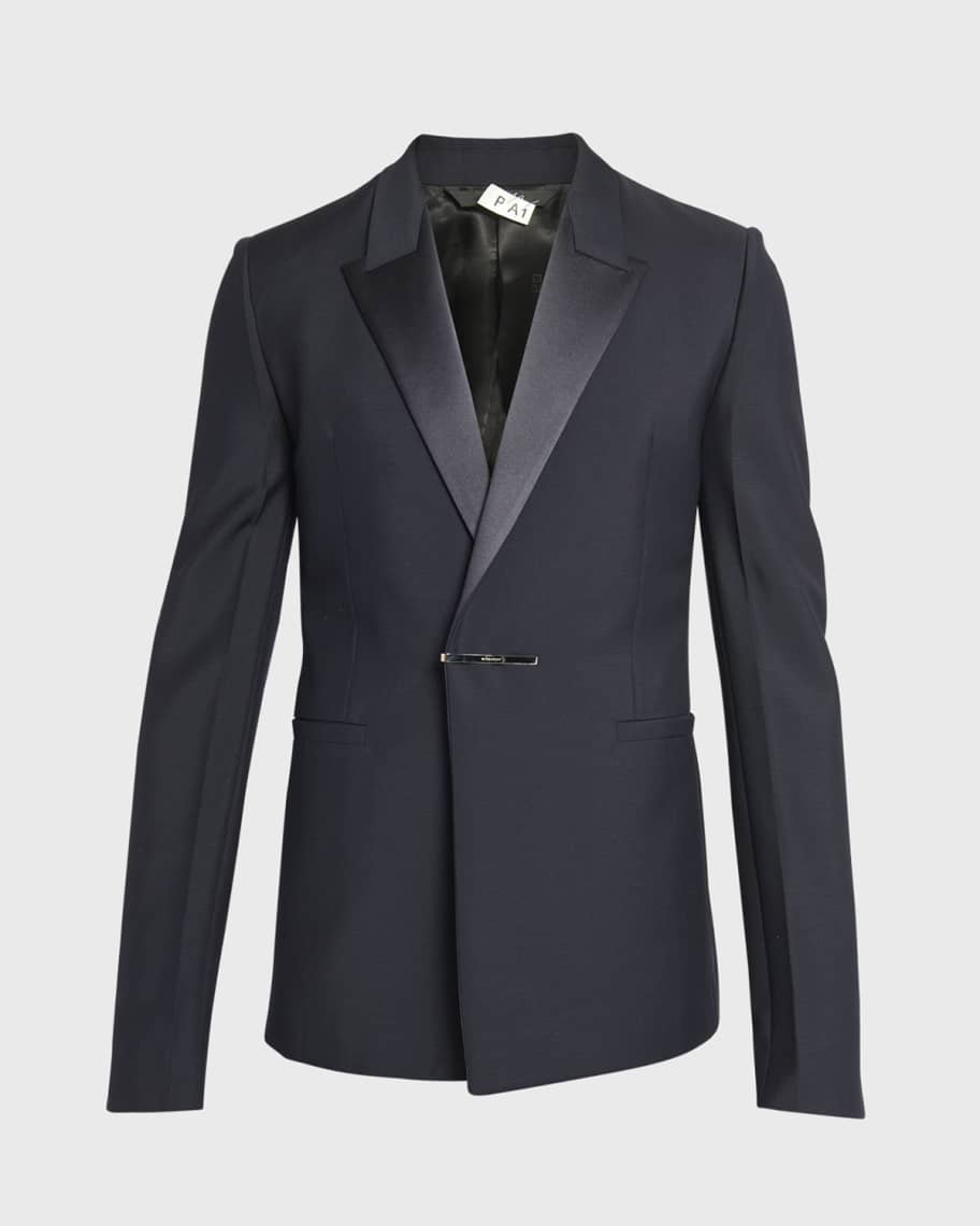 【関税＆送料込み】Givenchy Single Breasted Jacket Clothing Givenchy single-breasted Tailored Suit Jacket | Blue | FARFETCH