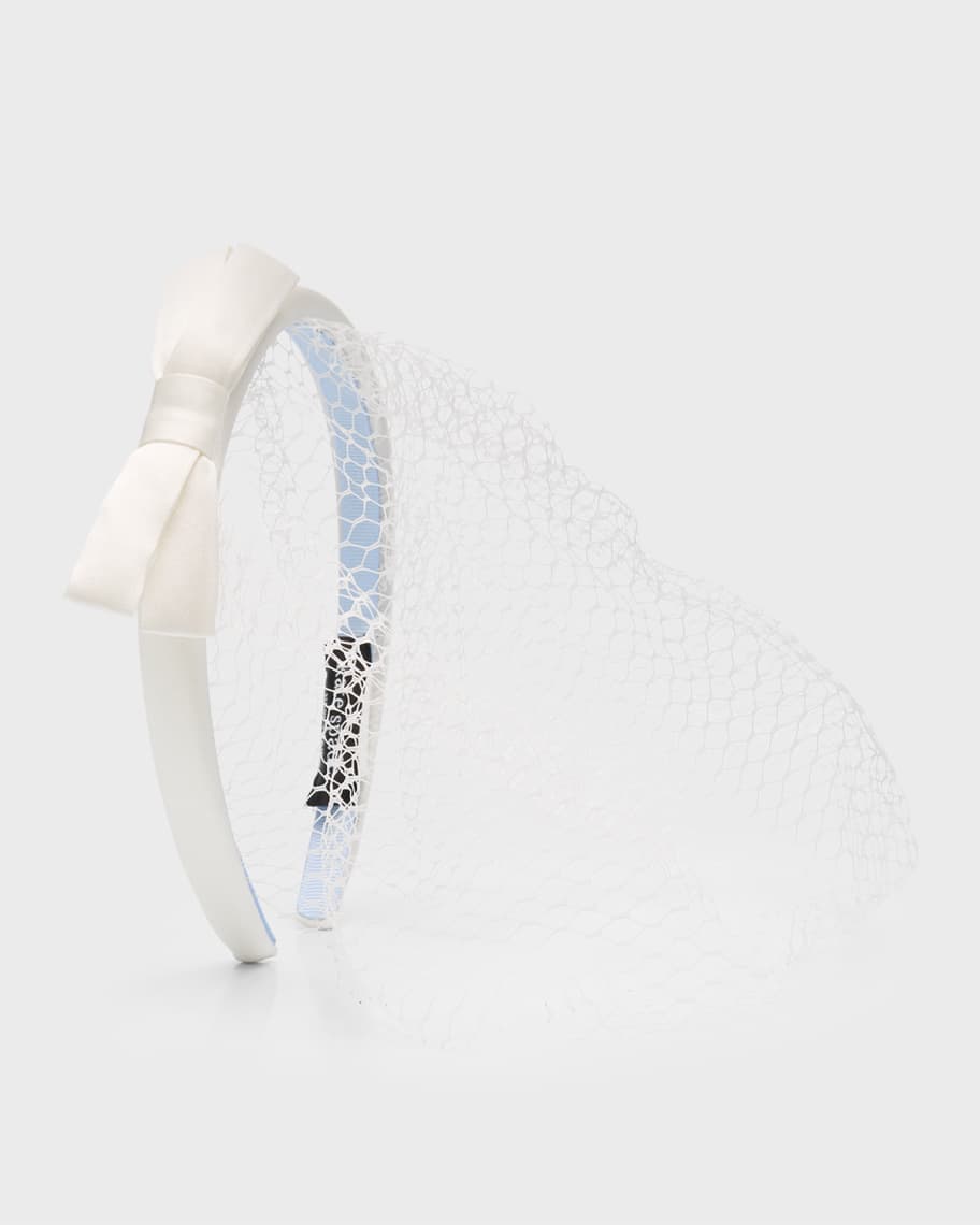 kate spade new york bridal bow headband with veil | Neiman Marcus